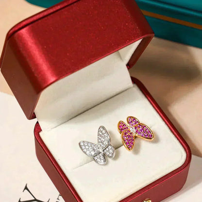 [⭐Mova]TWIN BUTTERFLY DIAMOND RING