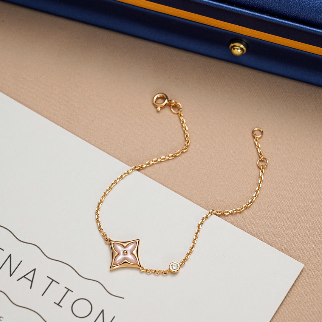 [⭐Mova]STAR 1 DIAMOND PINK GOLD BRACELET