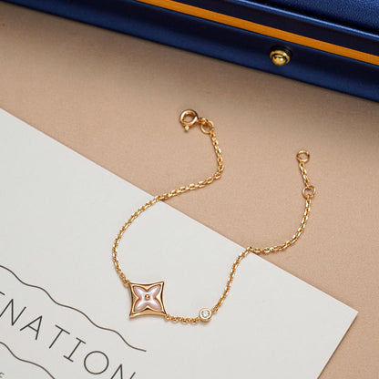 [⭐Mova]STAR 1 DIAMOND PINK GOLD BRACELET