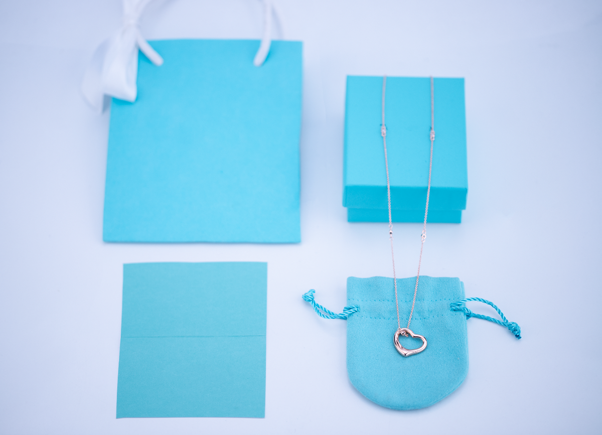 [⭐Mova Jewels]OPEN HEART PEDANT PINK GOLD NECKLACE