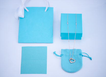 [⭐Mova Jewels]OPEN HEART PEDANT PINK GOLD NECKLACE