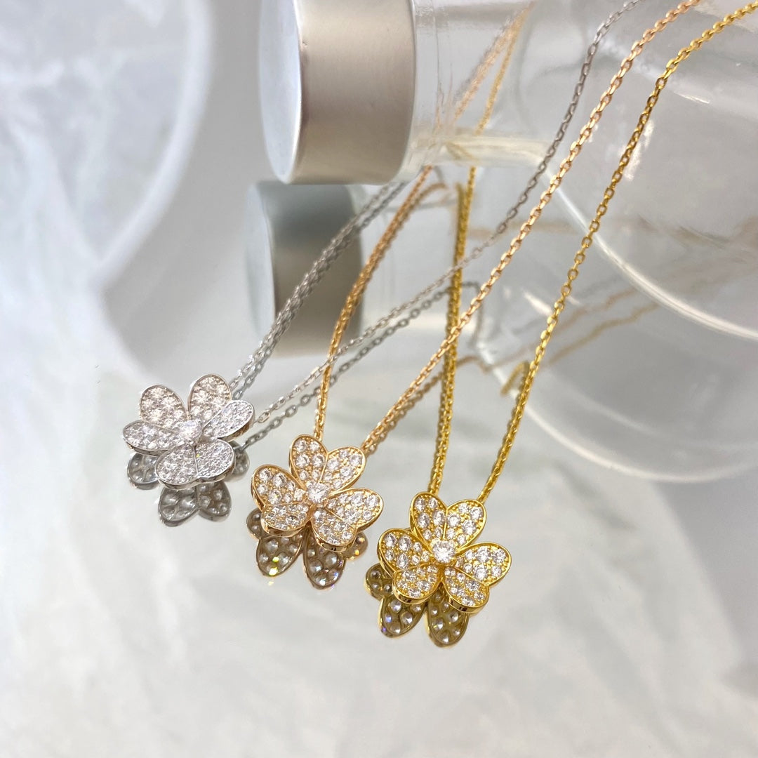 [⭐Mova]FLOWER DIAMOND NECKLACE