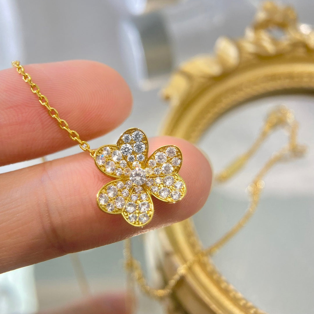 [⭐Mova]FLOWER DIAMOND NECKLACE