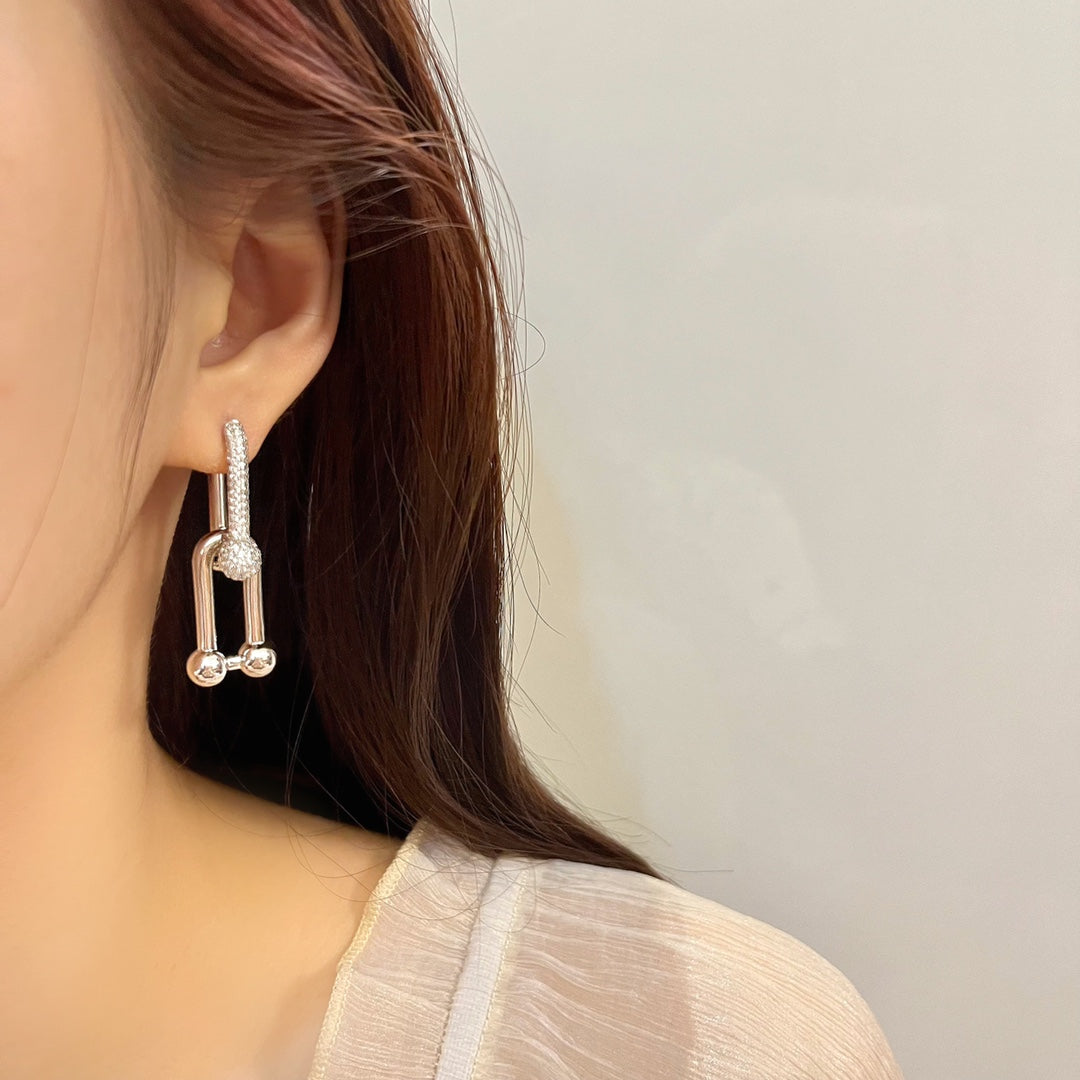 [⭐Mova Jewels]HARDWEAR DROP DIAMONDS EARRINGS