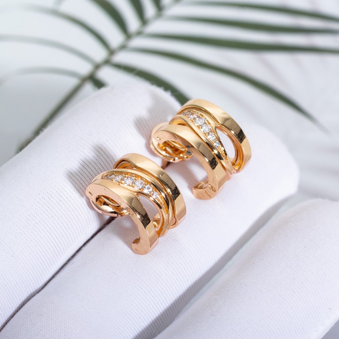 [⭐Mova]ZERO 1 PINK GOLD DIAMONDS EARRINGS
