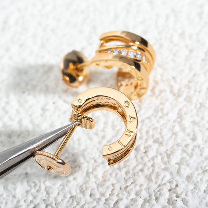 [⭐Mova]ZERO 1 PINK GOLD DIAMONDS EARRINGS