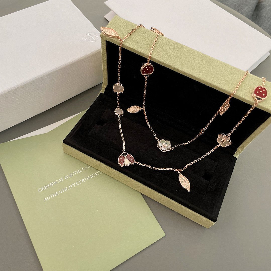 [⭐Mova]Mova SPRING 15 MOTIFS ROSE GOLD NECKLACE