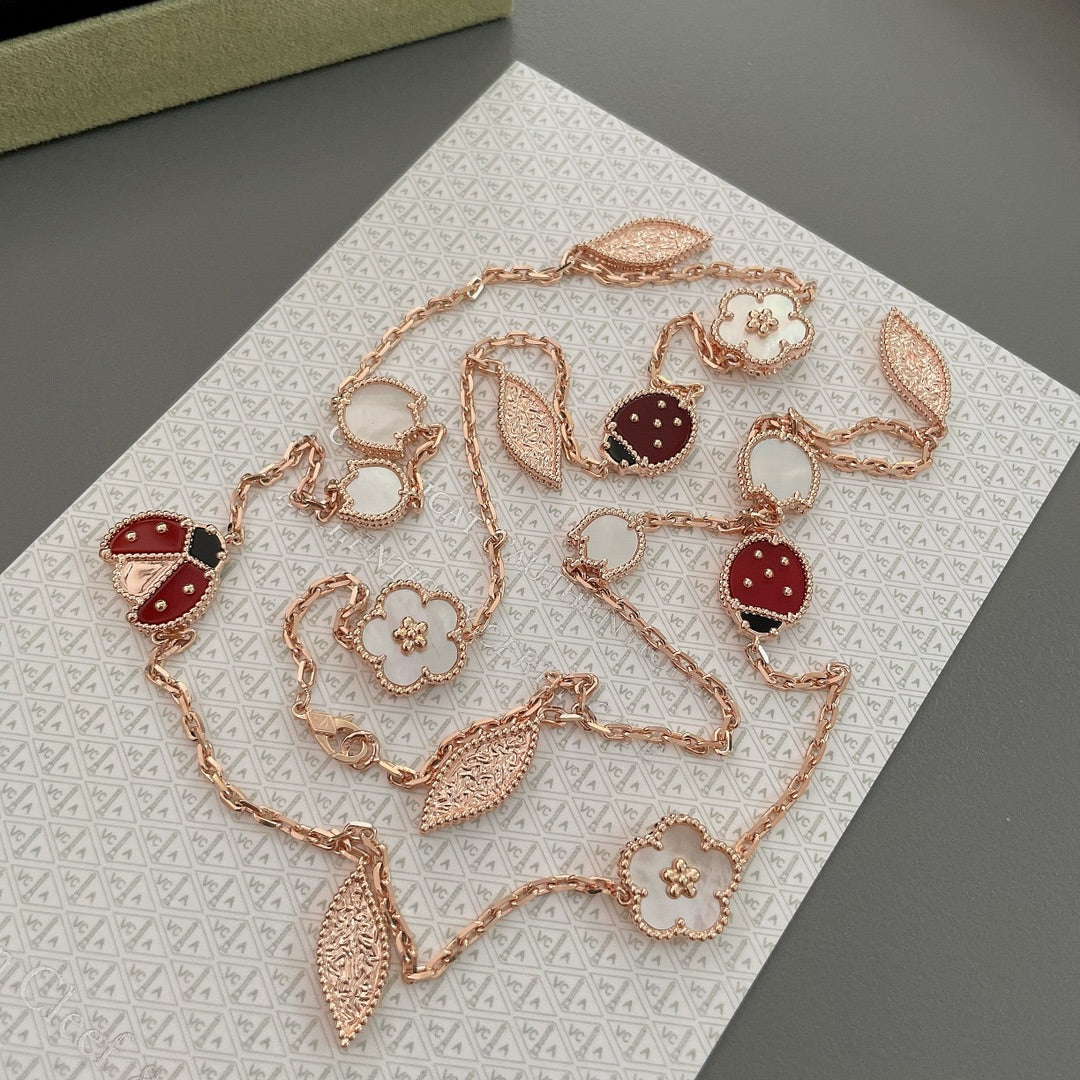 [⭐Mova]Mova SPRING 15 MOTIFS ROSE GOLD NECKLACE