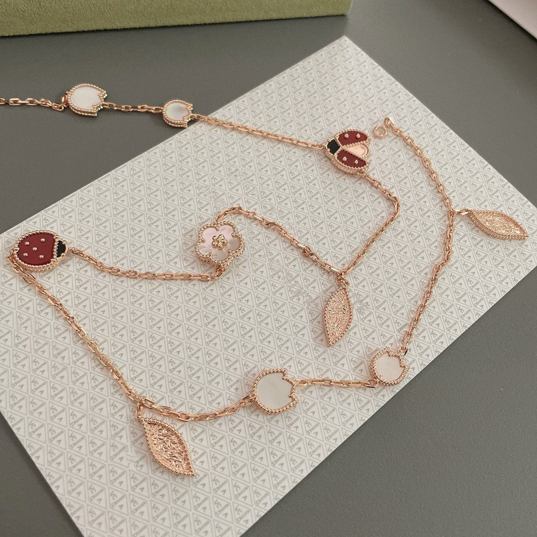 [⭐Mova]Mova SPRING 15 MOTIFS ROSE GOLD NECKLACE