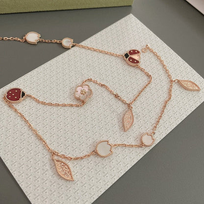 [⭐Mova]Mova SPRING 15 MOTIFS ROSE GOLD NECKLACE