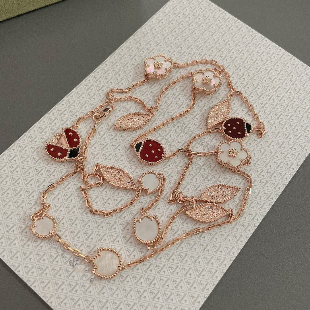 [⭐Mova]Mova SPRING 15 MOTIFS ROSE GOLD NECKLACE