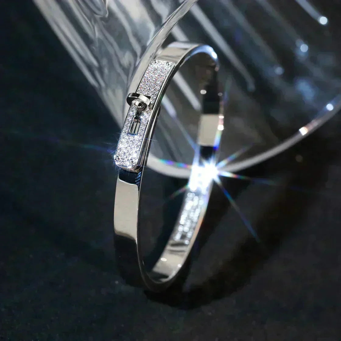 [⭐Mova]KELLY SILVER DIAMOND BRACELET