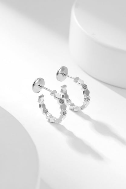 [⭐Mova]BEE LOVE DIAMOND HOOP EARRINGS