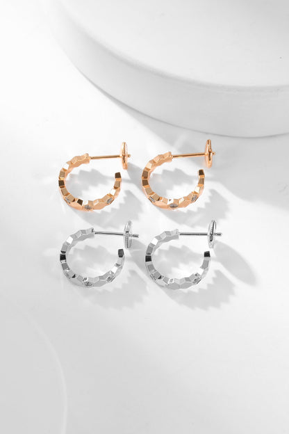 [⭐Mova]BEE LOVE DIAMOND HOOP EARRINGS
