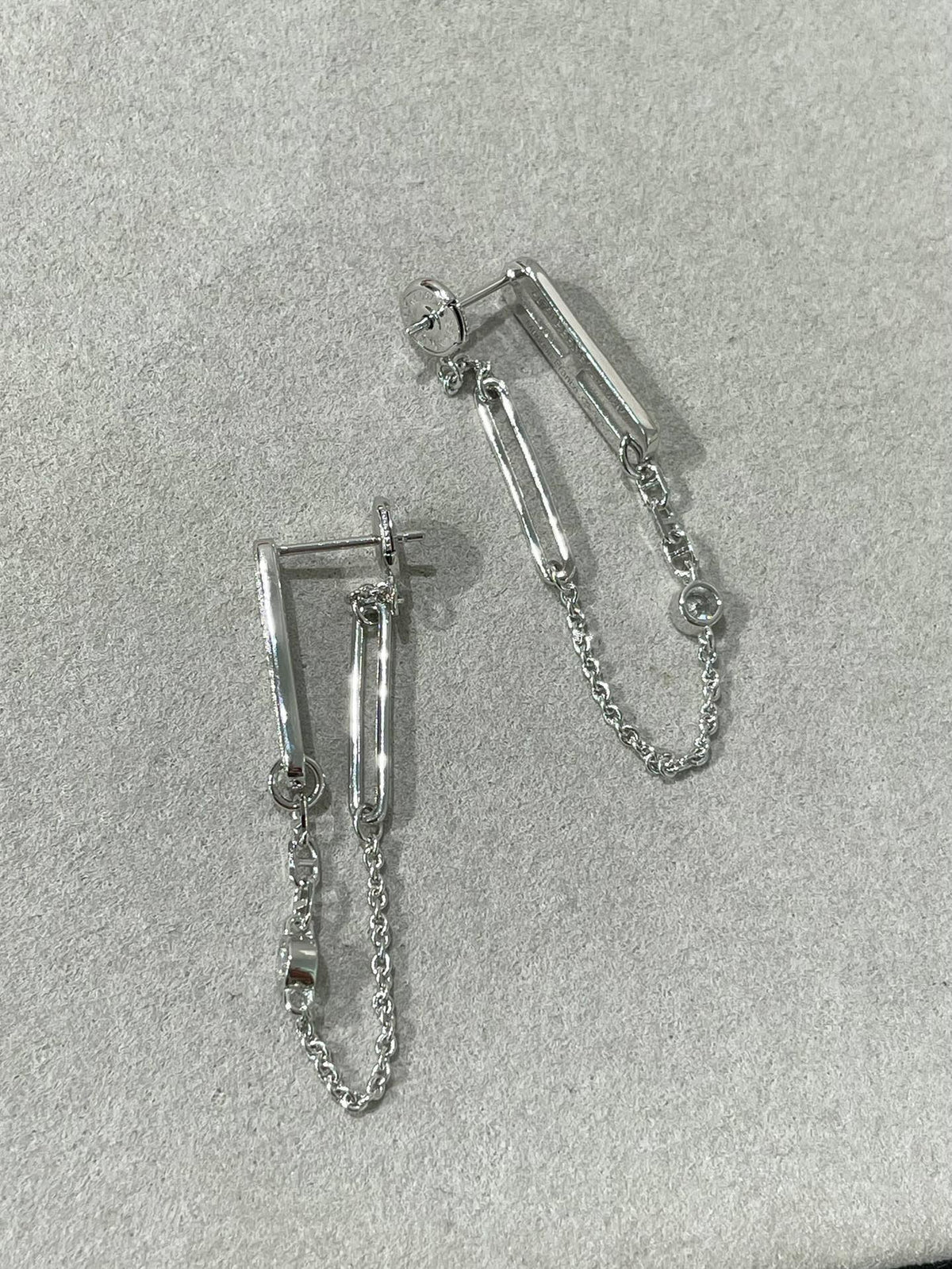 [⭐Mova]CHAINE CHAOS DIAMOND DROP EARRINGS