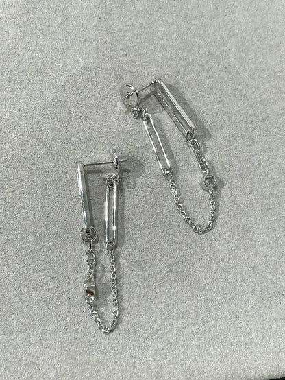 [⭐Mova]CHAINE CHAOS DIAMOND DROP EARRINGS