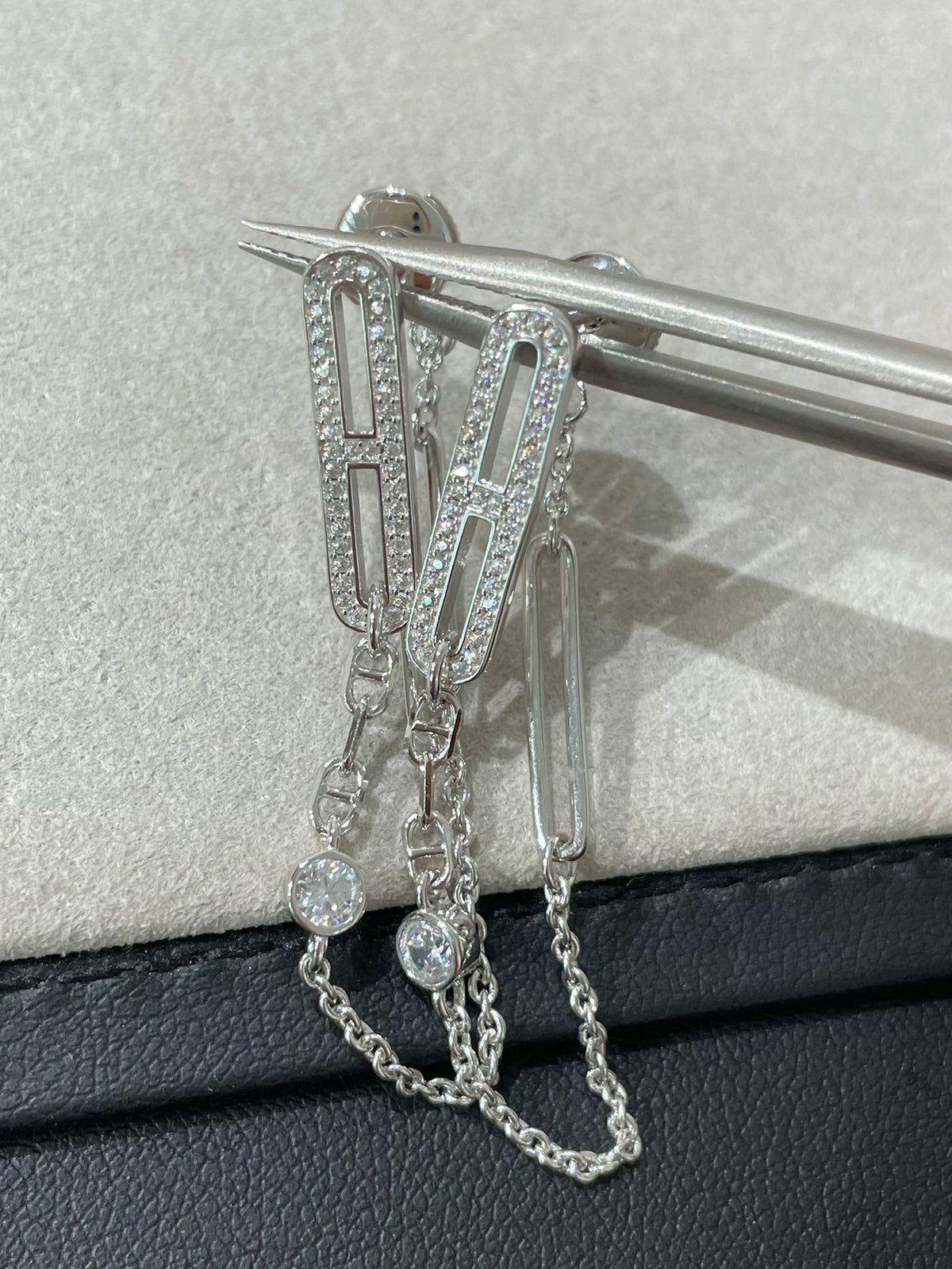 [⭐Mova]CHAINE CHAOS DIAMOND DROP EARRINGS