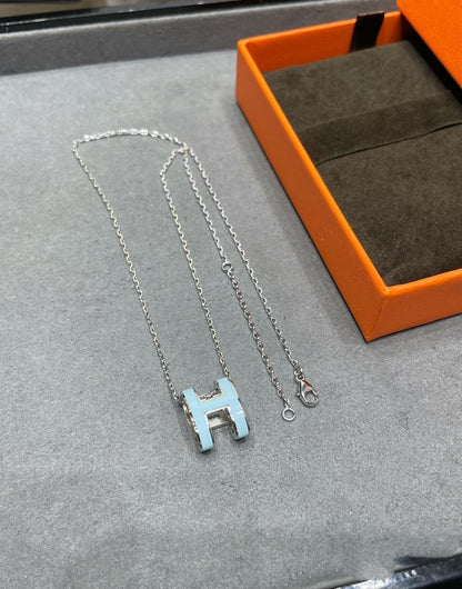 [⭐Mova]POP H SKY BLUE NECKLACE