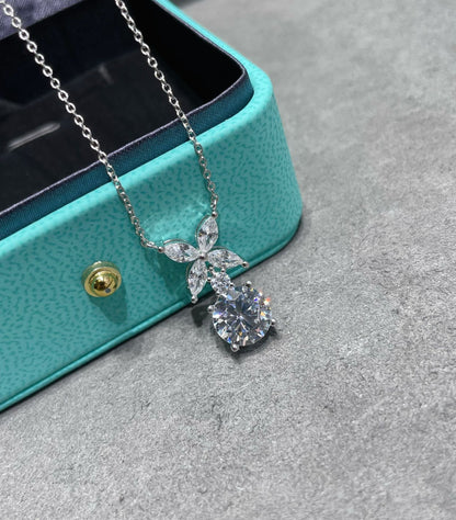 [⭐Mova Jewels]VICTORIA PENDANT SILVER DIAMOND NECKLACE