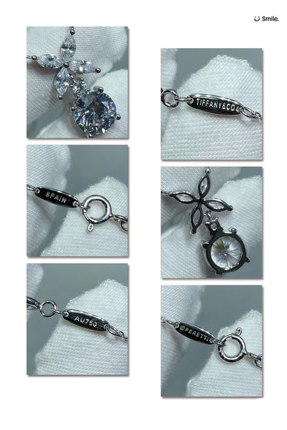 [⭐Mova Jewels]VICTORIA PENDANT SILVER DIAMOND NECKLACE
