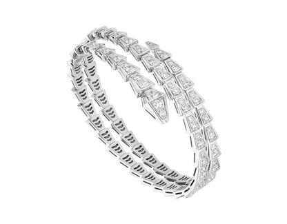 [⭐Mova]SERPENTI BRACELET SILVER DIAMOND DOUBLE ROW