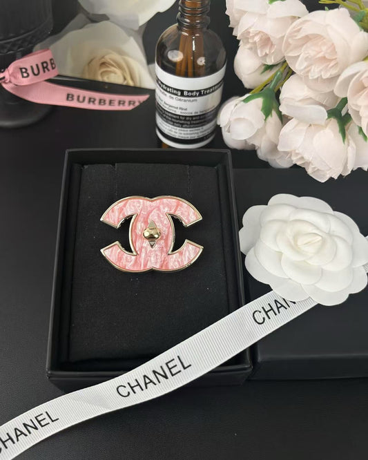 [⭐Mova]Pink Resin Classic Brooch 5cm