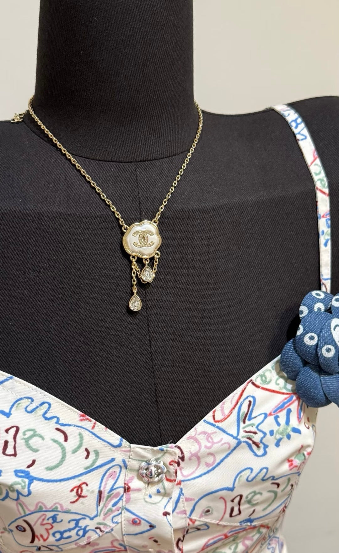 [⭐Mova]Cloud Pearl Mother-of-Pearl Diamond Chain Pendant Necklace