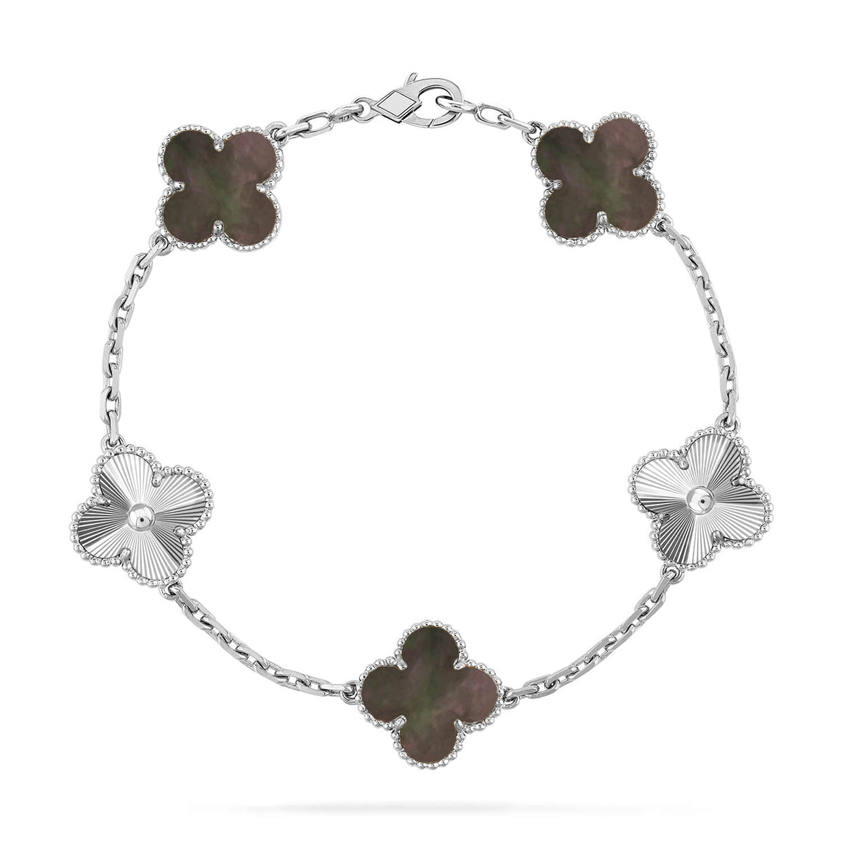 [⭐Mova] CLOVER 5 MOTIF GRAY MOP BRACELET COLLECTION