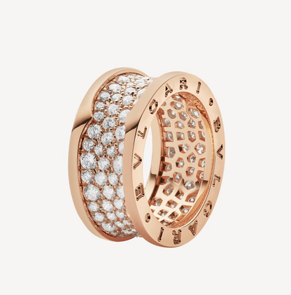 [⭐Mova]ZERO 1 WITH PAVED DIAMONDS ON THE SPIRAL RING