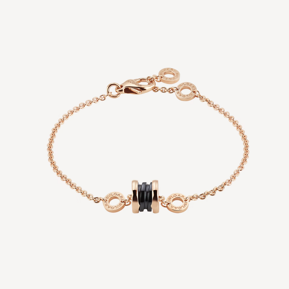 [⭐Mova]ZERO 1 SOFT PINK GOLD AND BLACK CERAMIC BRACELET