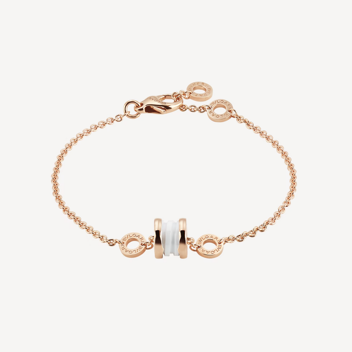 [⭐Mova]ZERO 1 SOFT PINK GOLD AND WHITE CERAMIC BRACELET