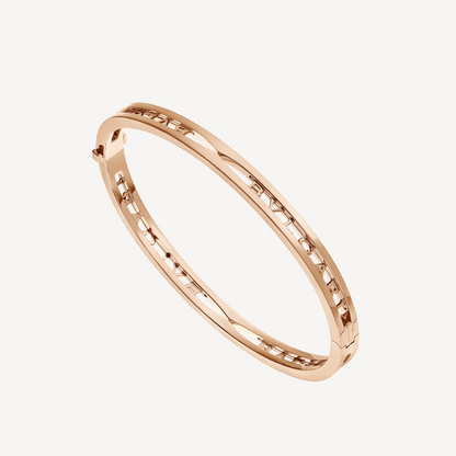 [⭐Mova]ZERO 1 SPIRAL LOGO PINK GOLD BRACELET