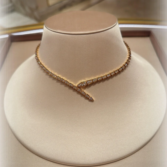 [⭐Mova]NEW！SERPENT DIAMOND NECKLACE