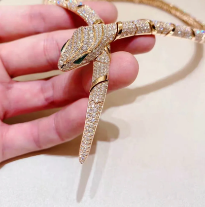 [⭐Mova]HAUTE COUTURE GOLD SERPENTI NECKLACE