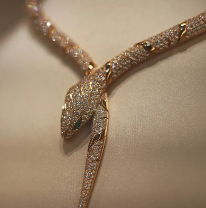 [⭐Mova]HAUTE COUTURE GOLD SERPENTI NECKLACE