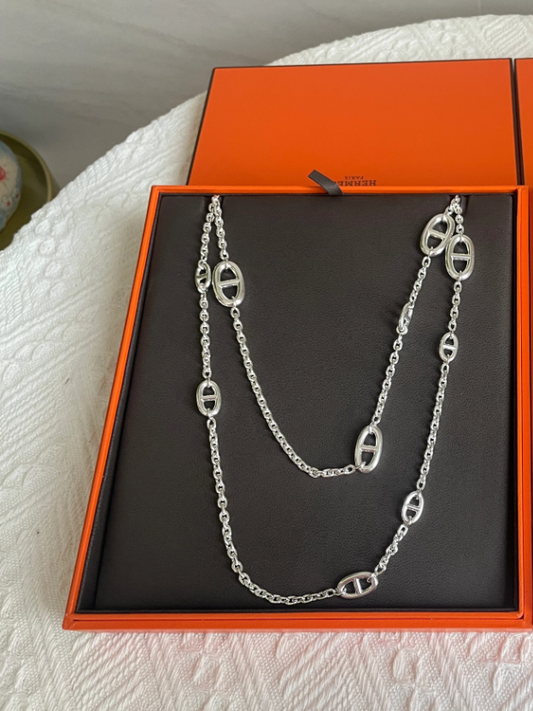 [⭐Mova]Classic Silver Sweater Chain