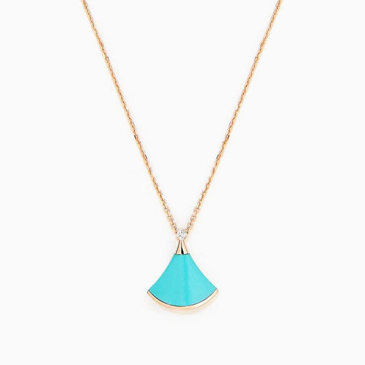[⭐Mova]DREAM NECKLACE TURQUOISE PINK GOLD