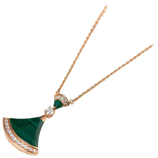 [⭐Mova]DREAM NECKLACE MALACHITE DIAMOND