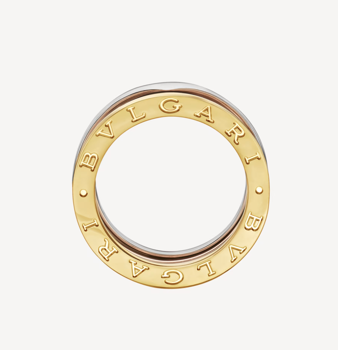 [⭐Mova]ZERO 1 THREE-BAND ROSE WHITE AND YELLOW RING