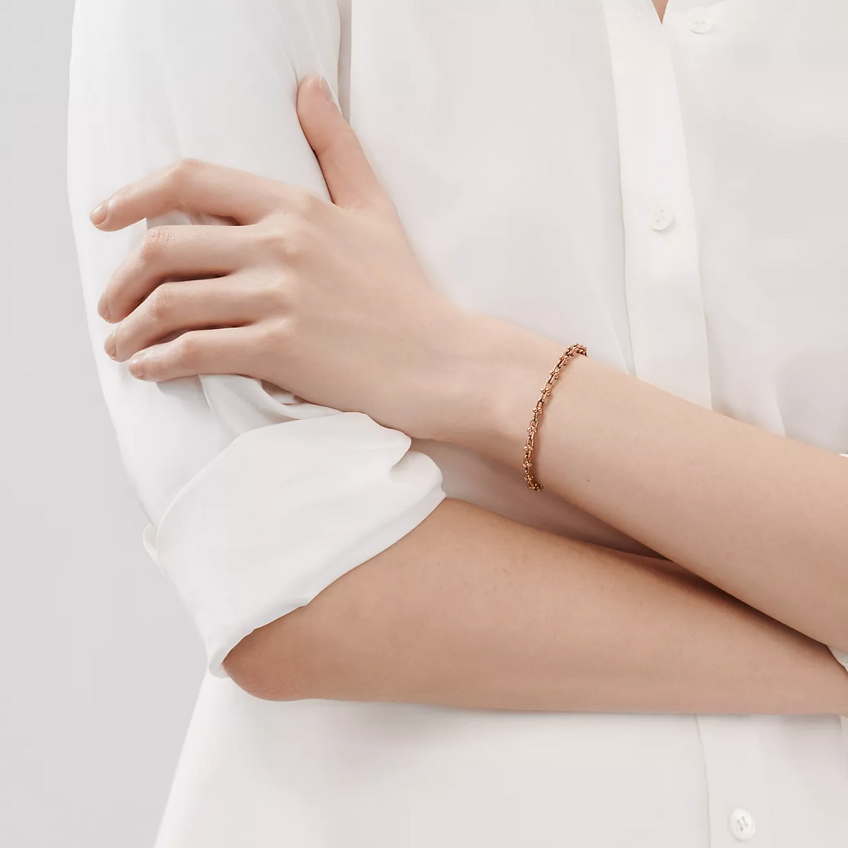 [⭐Mova Jewels]HARDWEAR MICRO LINK 44 MOTIF PINK GOLD BRACELET