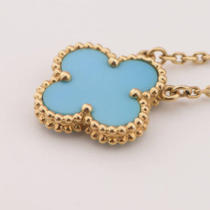 [⭐Mova]CLOVER 15MM VINTAGE TURQUOISE NECKLACE