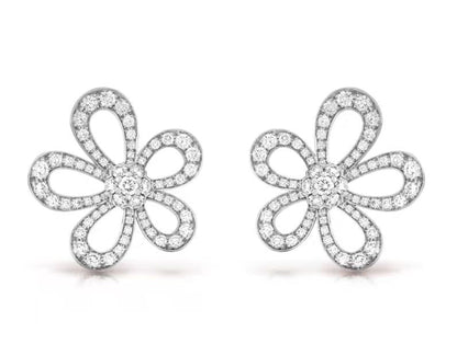 [⭐Mova]FLOWERLACE EARRINGS FULL DIAMONDS