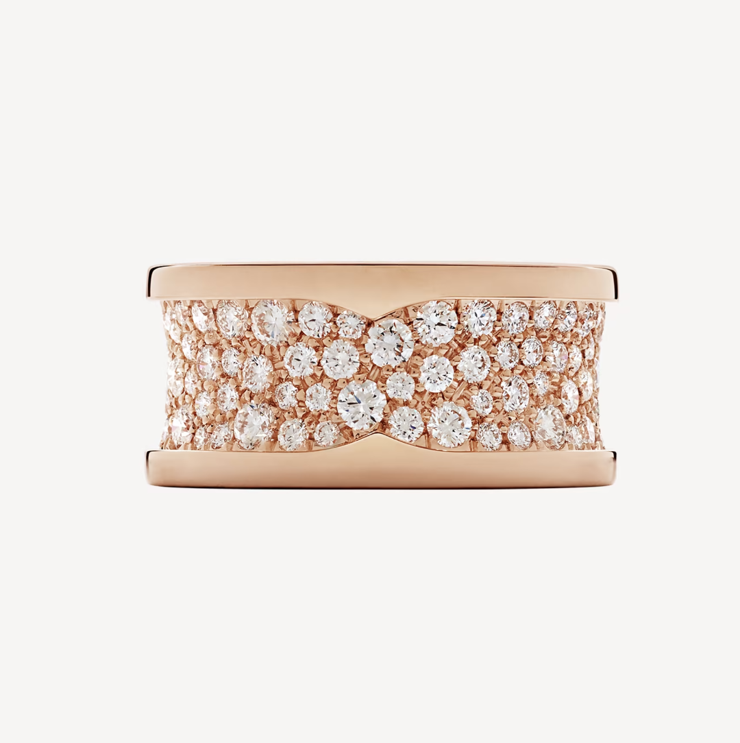 [⭐Mova]ZERO 1 WITH PAVED DIAMONDS ON THE SPIRAL RING