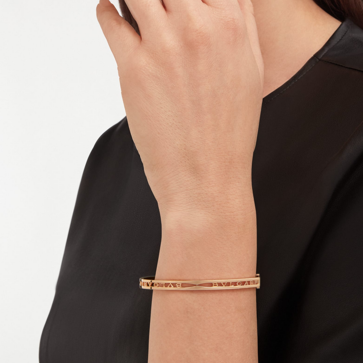 [⭐Mova]ZERO 1 SPIRAL LOGO PINK GOLD BRACELET