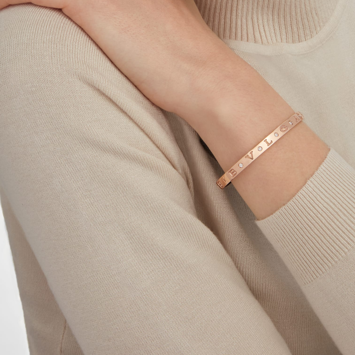 [⭐Mova]ZERO 1 PINK GOLD 12 DIAMONDS BRACELET