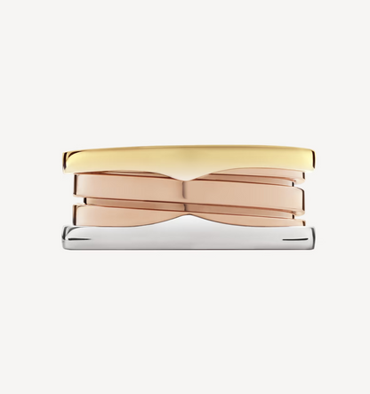 [⭐Mova]ZERO 1 THREE-BAND ROSE WHITE AND YELLOW RING