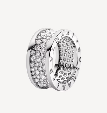 [⭐Mova]ZERO 1 WITH PAVED DIAMONDS ON THE SPIRAL RING