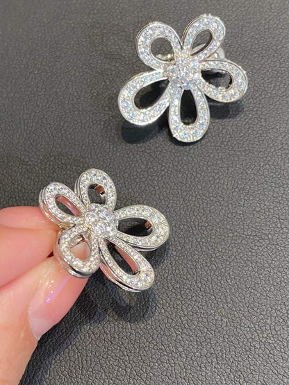 [⭐Mova]FLOWERLACE EARRINGS FULL DIAMONDS
