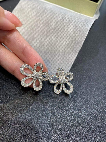 [⭐Mova]FLOWERLACE EARRINGS FULL DIAMONDS