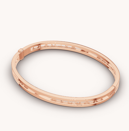 [⭐Mova]ZERO 1 SPIRAL LOGO PINK GOLD BRACELET
